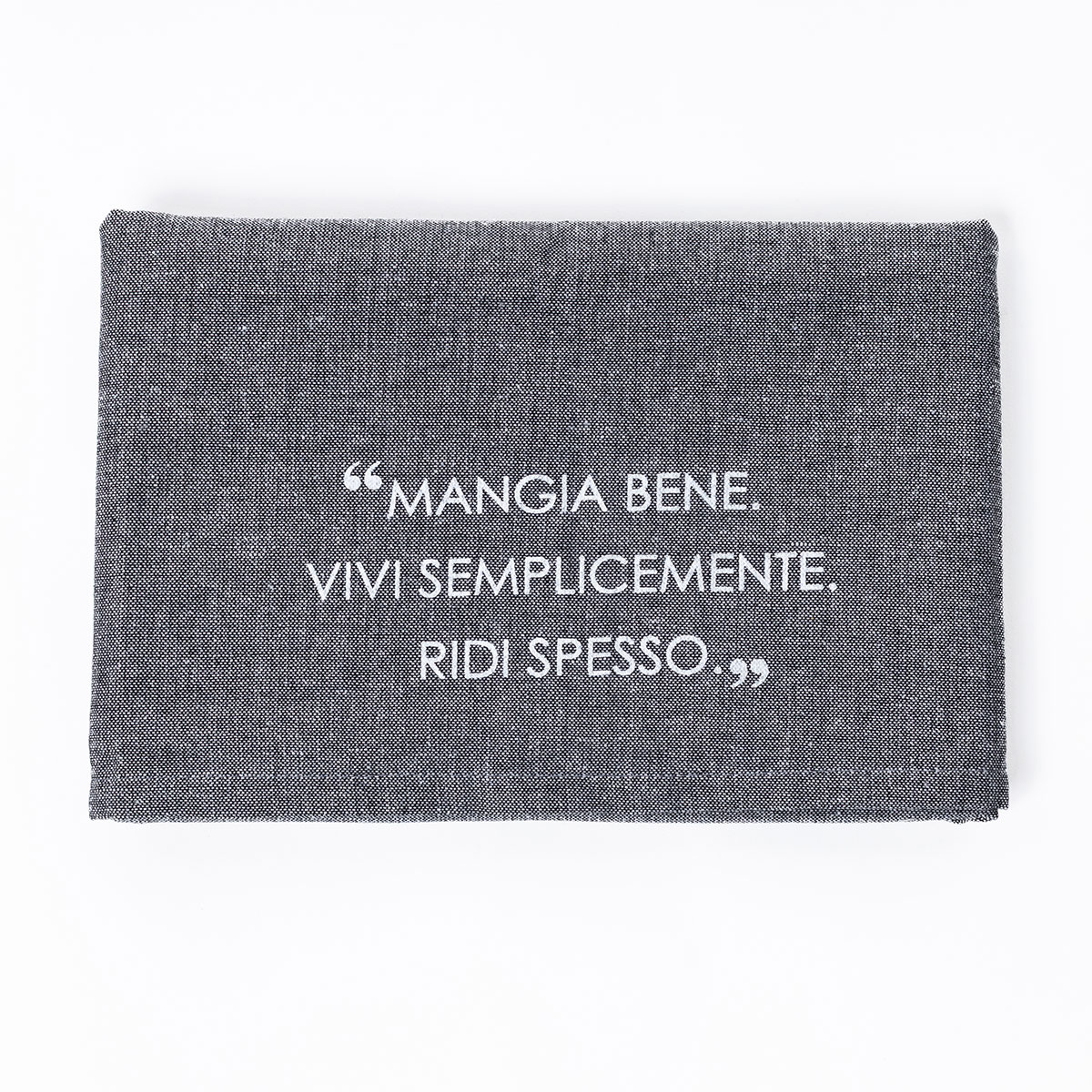 Frente a frente com frase cinza escuro 50x140cm