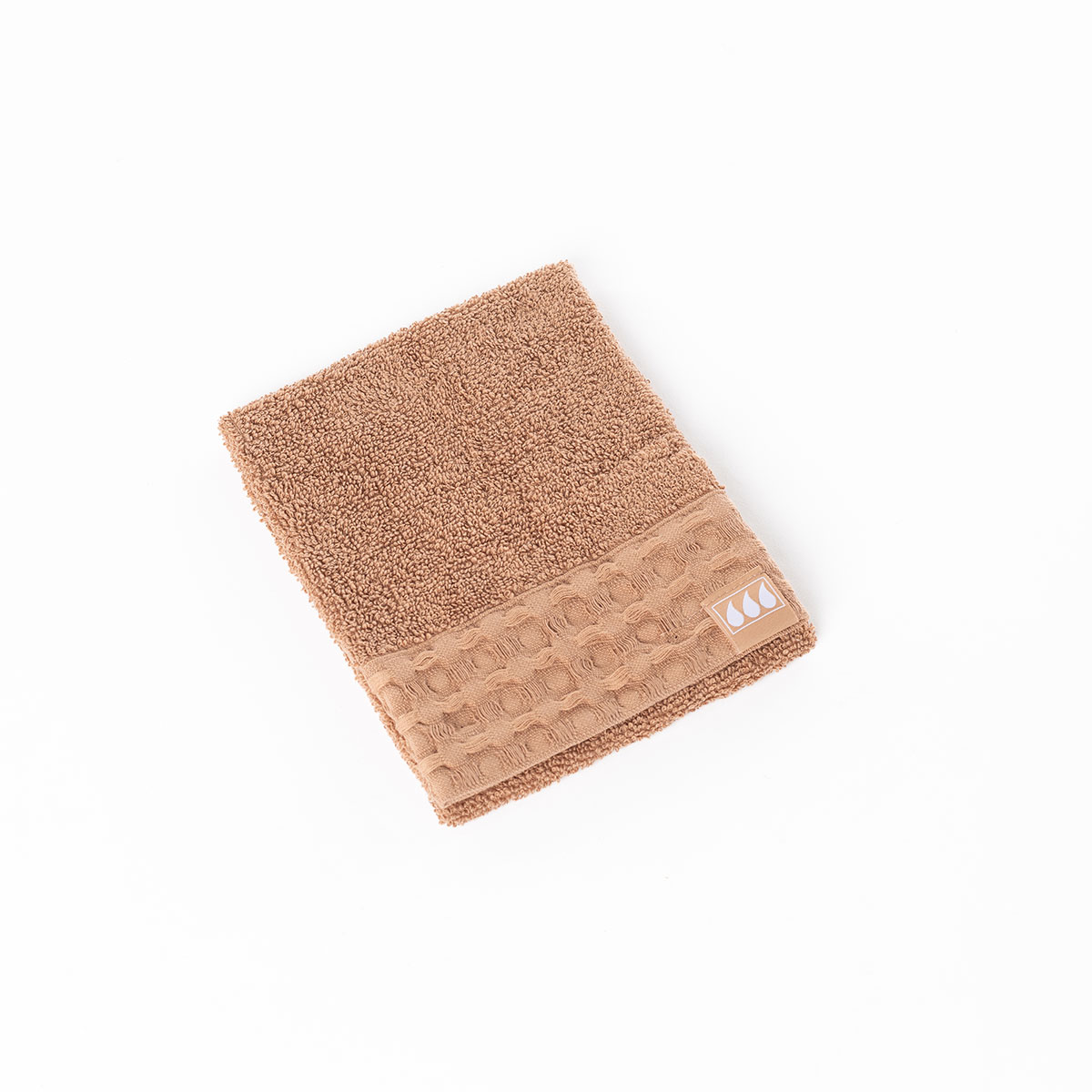 Toalhete taupe de algod&atilde;o 30x50cm