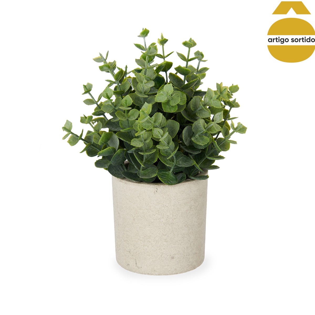 Vaso com flores verdes 21cm