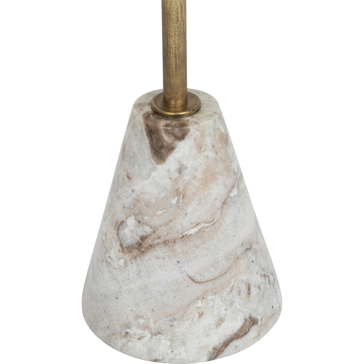 Mesa de apoio em madeira e base em mármore DOLCE RIVIERA 70cm