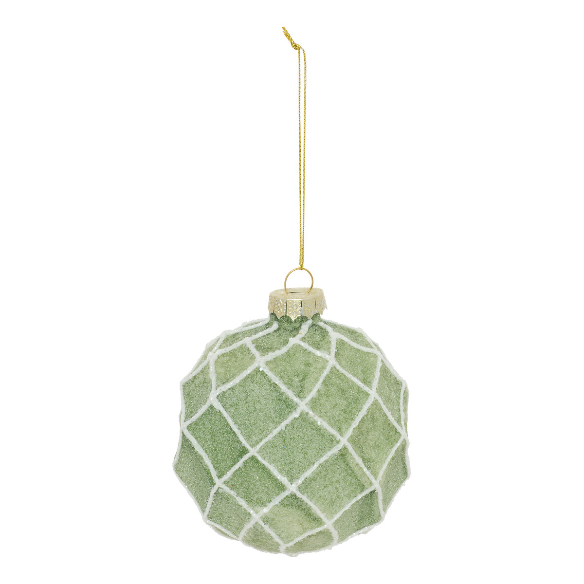 Bola de natal revelo verde 8cm