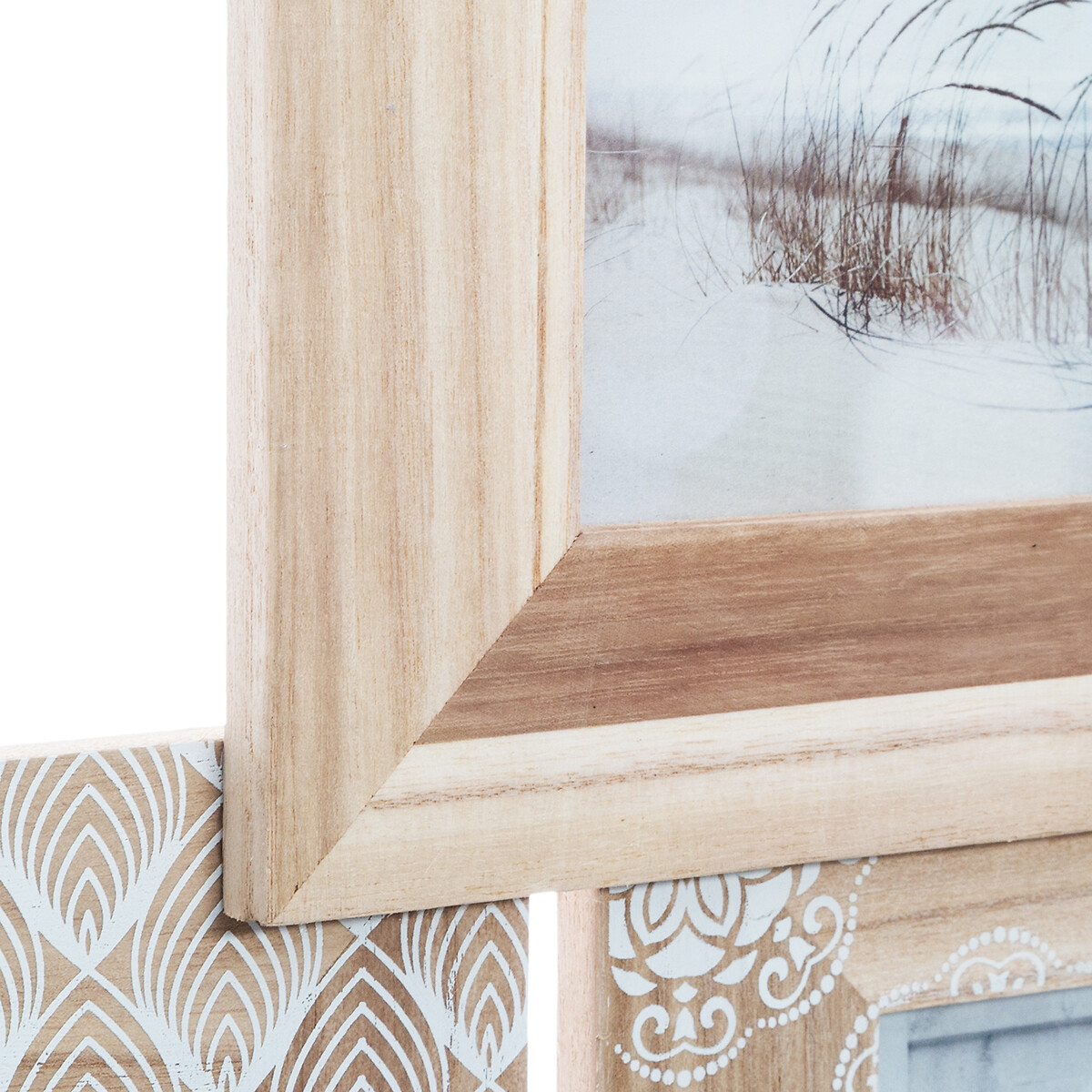 Multimoldura emile em madeira para 8 fotografias