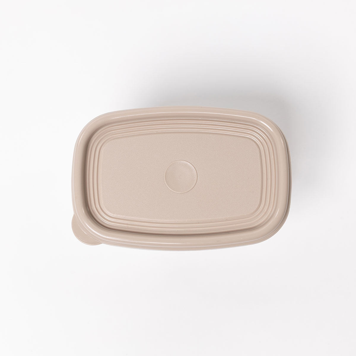 Caixa rectangular com tampa bege 0,5l