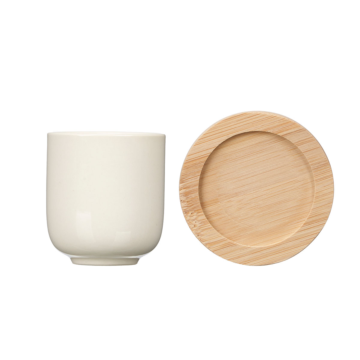 Conjunto De 4 Copos De Caf&eacute; Com Base Em Bambu