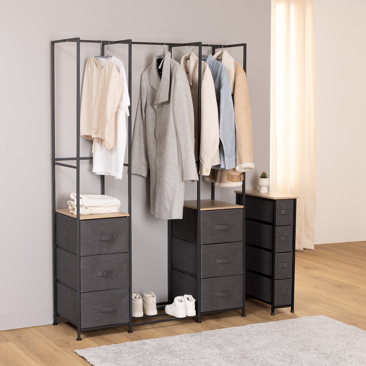 Roupeiro TISSA cinza escuro