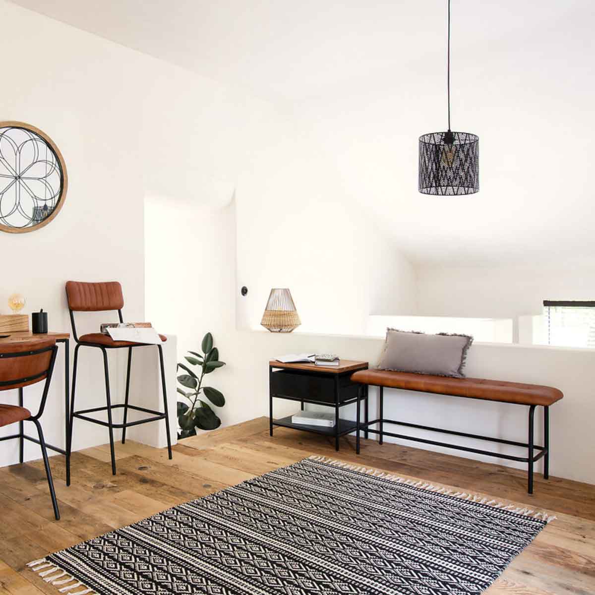 Candeeiro de teto COTA preto 31cm