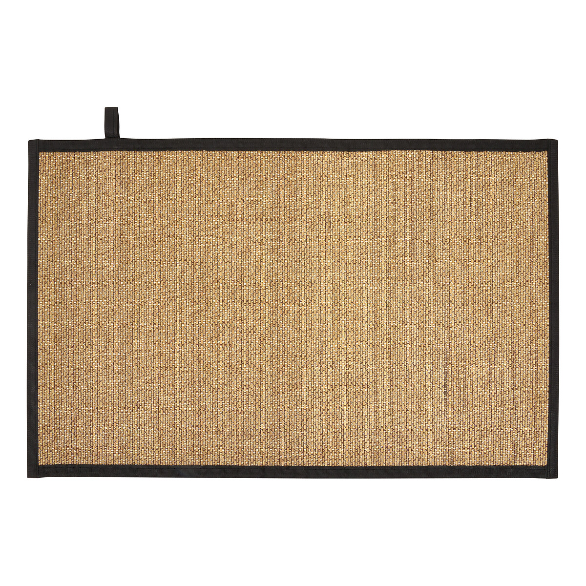 Tapete wc STEMY preto em bambu 50x80cm