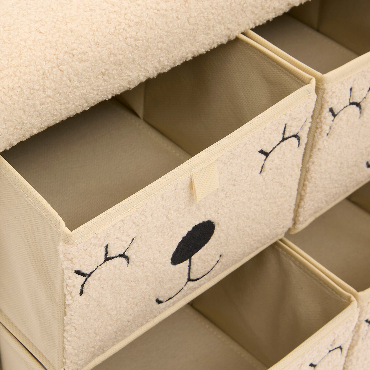 Pufe EZZIO com 4 gavetas de arruma&ccedil;&atilde;o