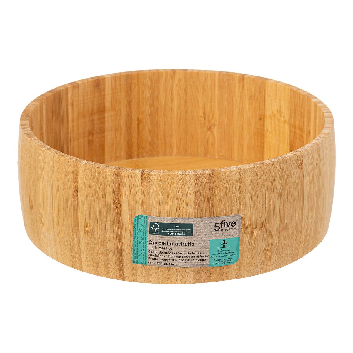 Fruteira redonda em bambu 30cm