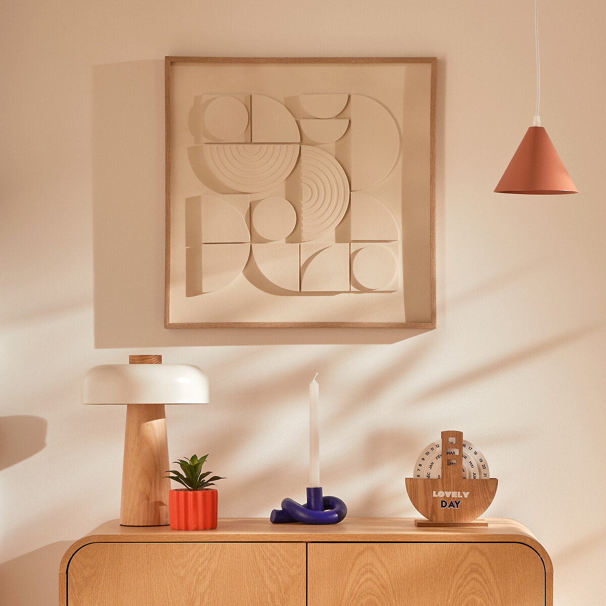 Quadro decorativo 3d CATALINE branco 60x60cm