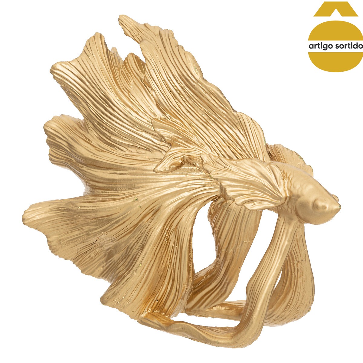 Peixe decorativo JIL dourado