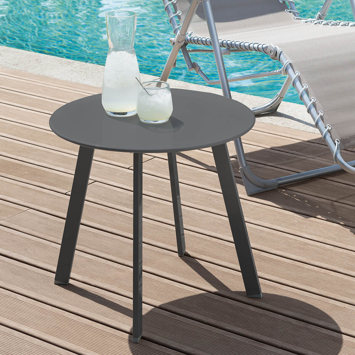 Mesa de apoio SAONA cinza graphite 50cm