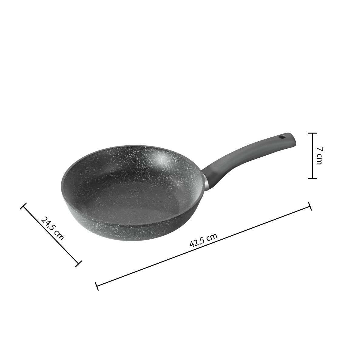 Frigideira de alum&iacute;nio efeito pedra CARACT&Egrave;RE 24cm