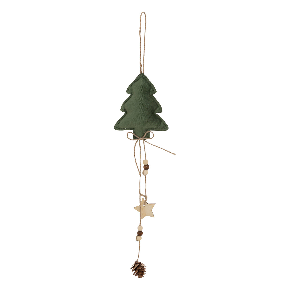 Pendurante &aacute;rvore de natal e pinhas 36cm