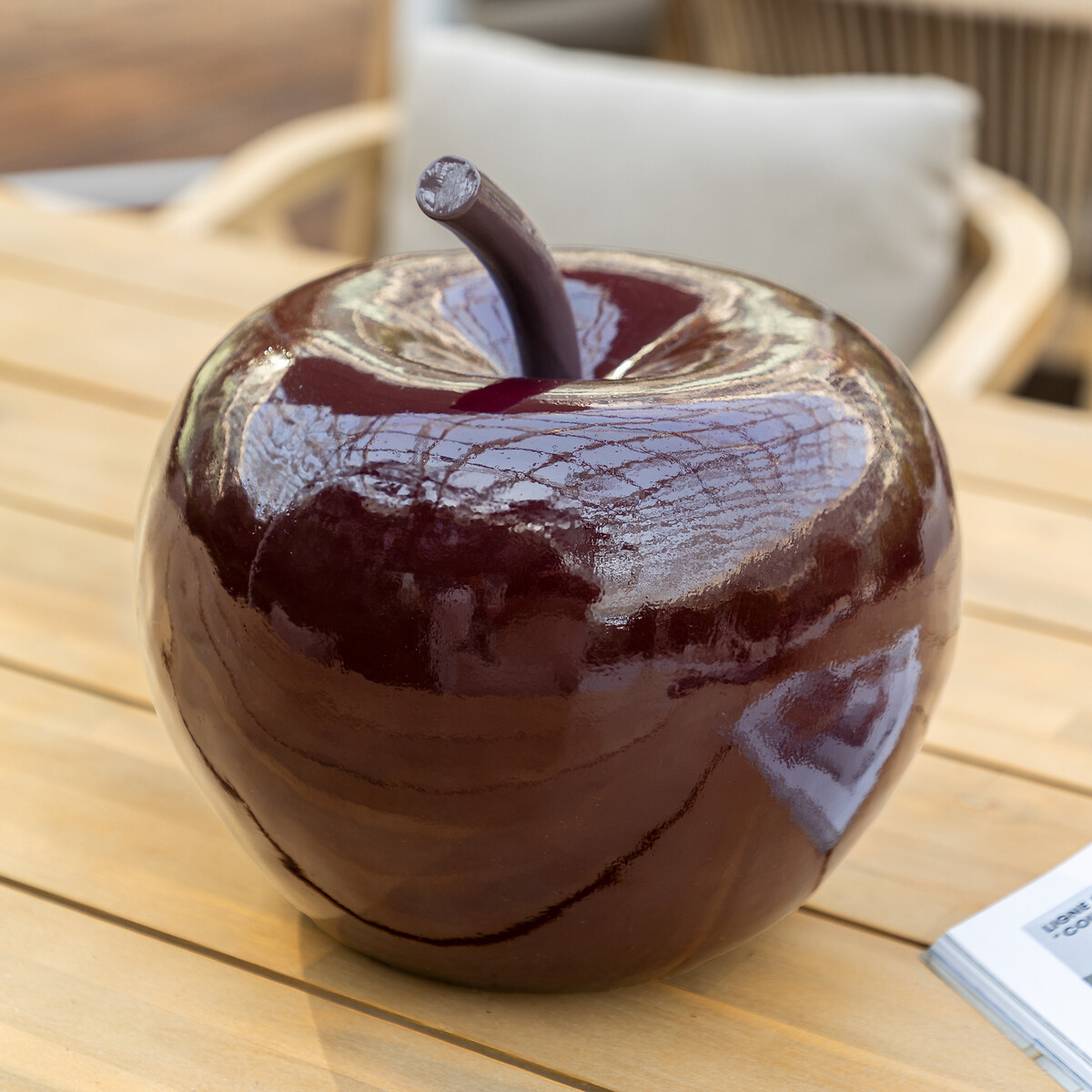 Ma&ccedil;a decorativa GLOSSY vermelha 28,5cm