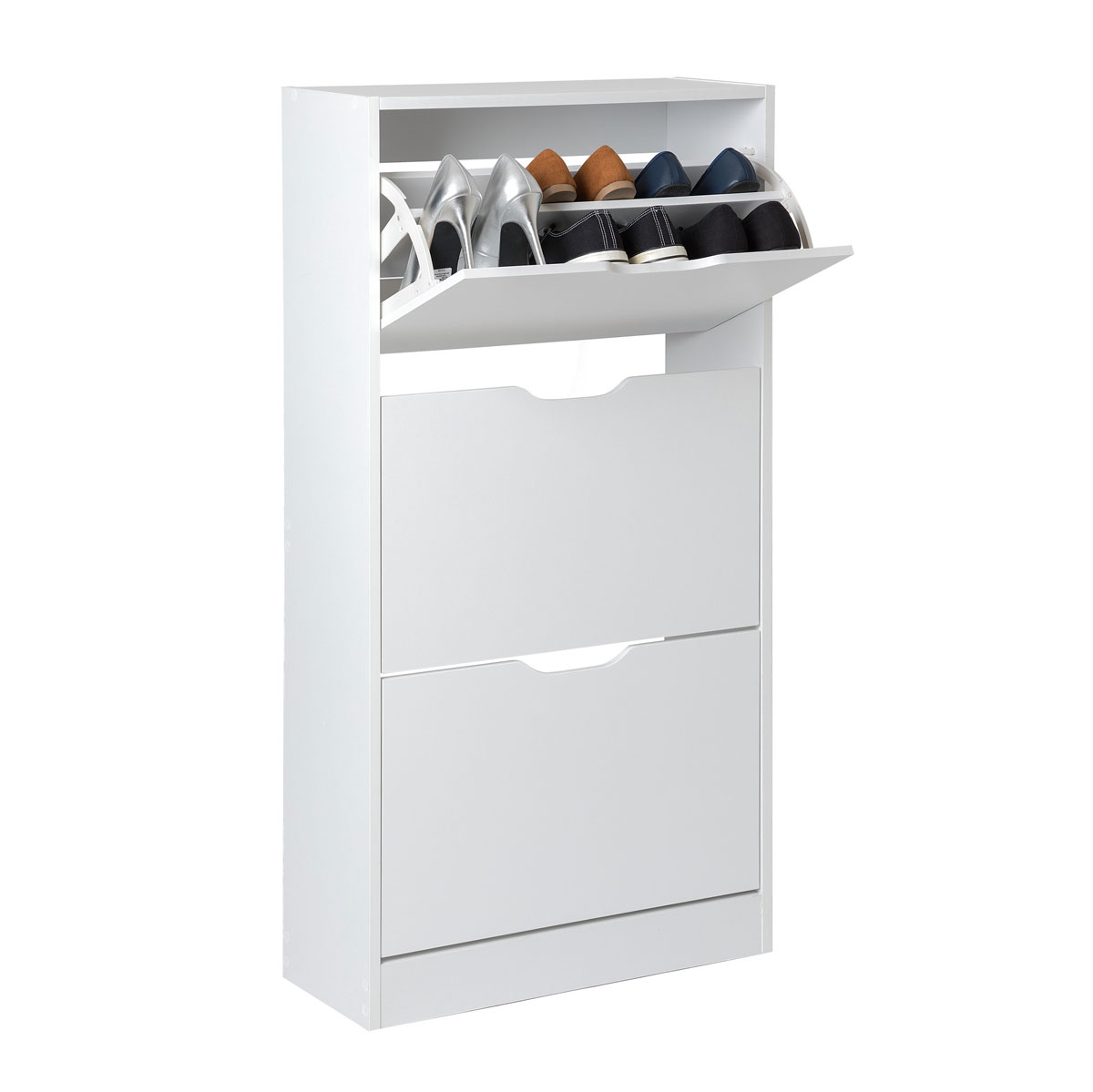 Sapateira branca com 3 gavetas