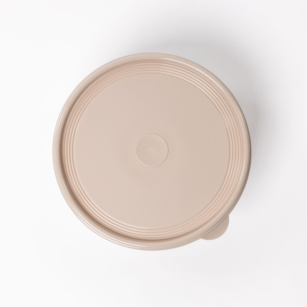 Caixa hermética redonda bege 1,3l