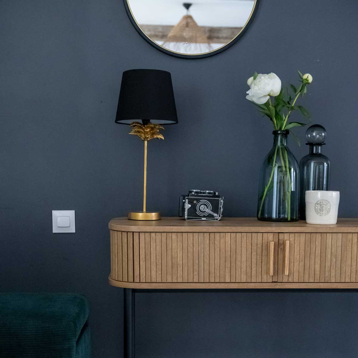 Jarra de vidro HOUSE cinza 29cm