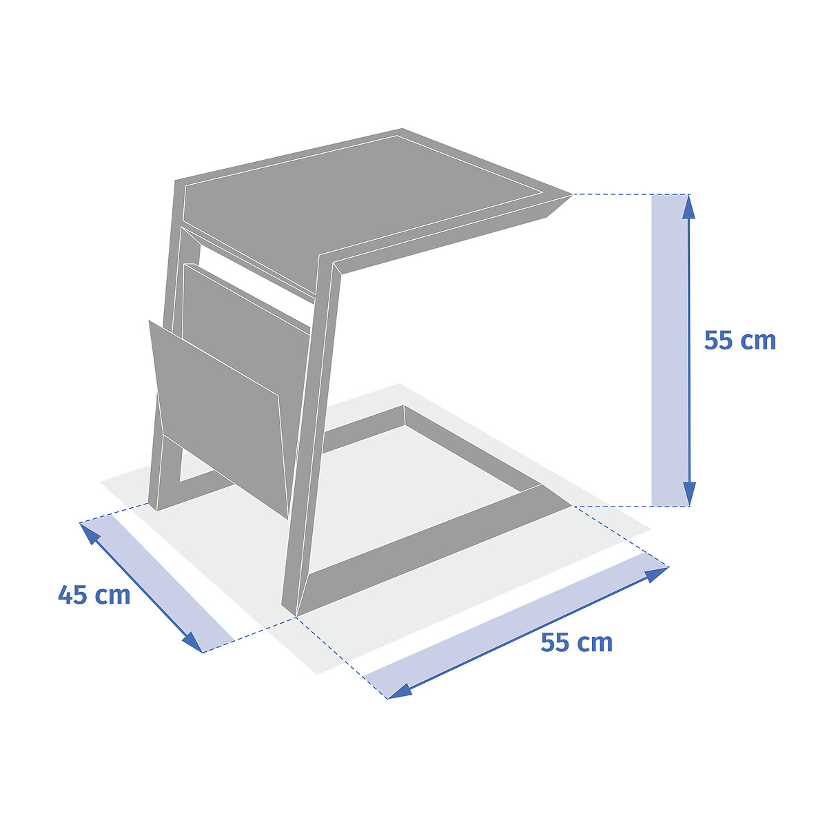 Mesa de apoio ALLURE argile em alum&iacute;nio