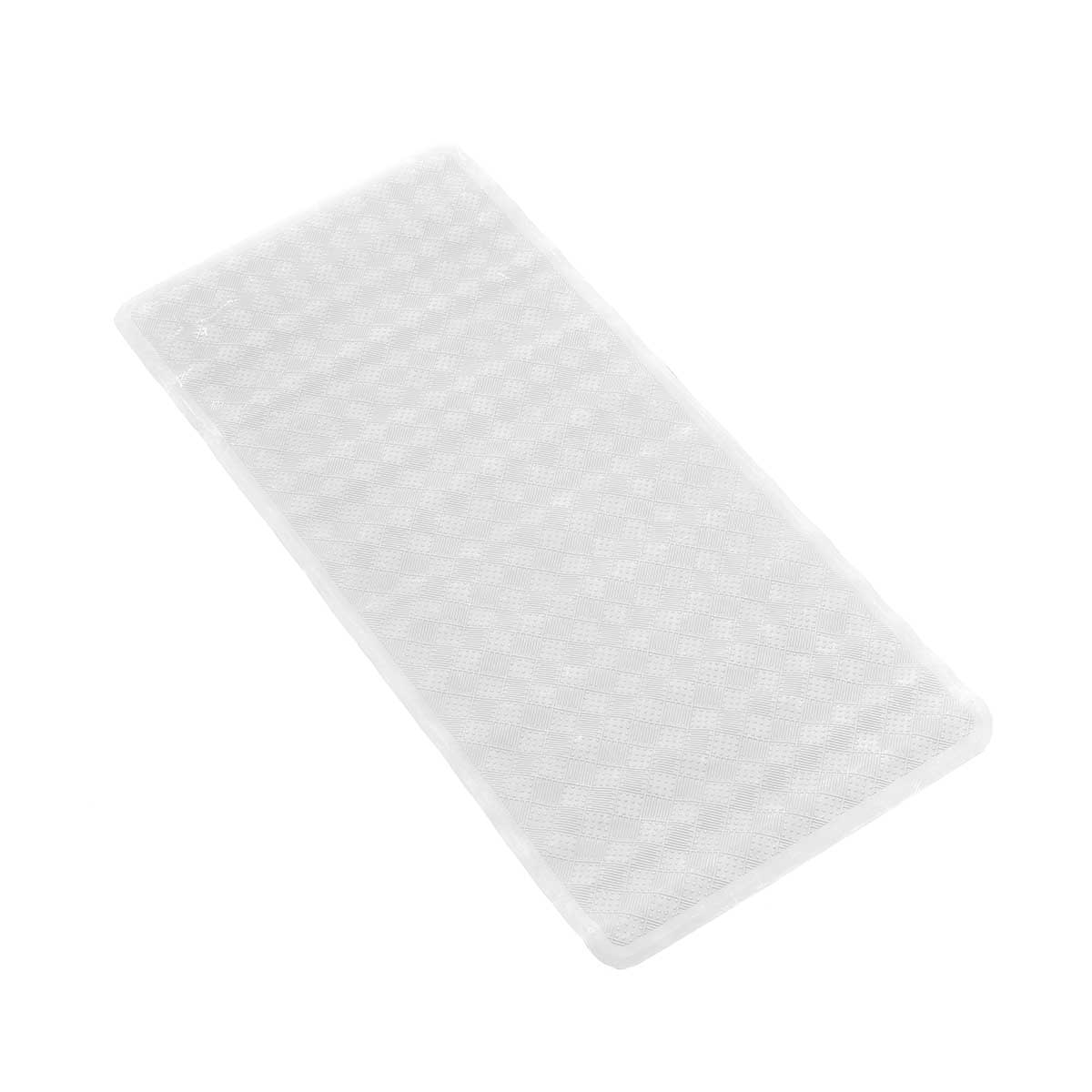 Tapete WC Antiderrapante Branco 34x74cm,  Tapete WC Antiderrapante Branco 34x74cm