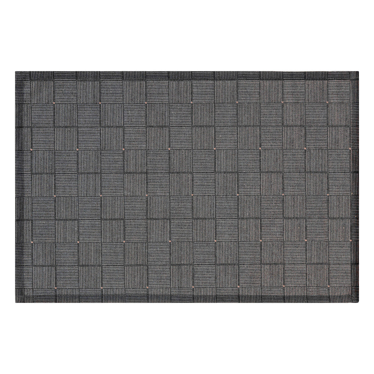 Individual de mesa geom&eacute;trico preto 30x45cm
