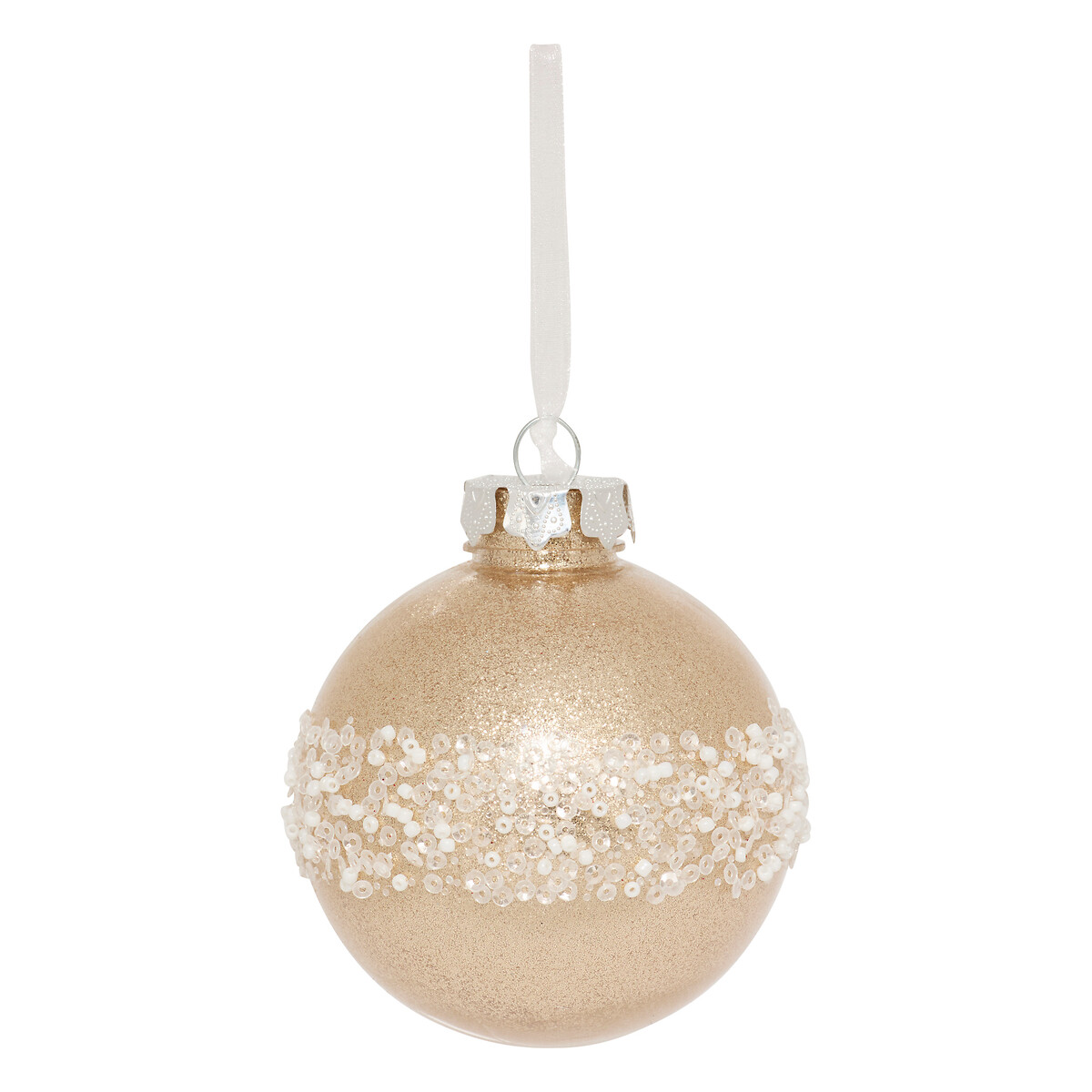 Bola de natal com mini pérolas 8cm