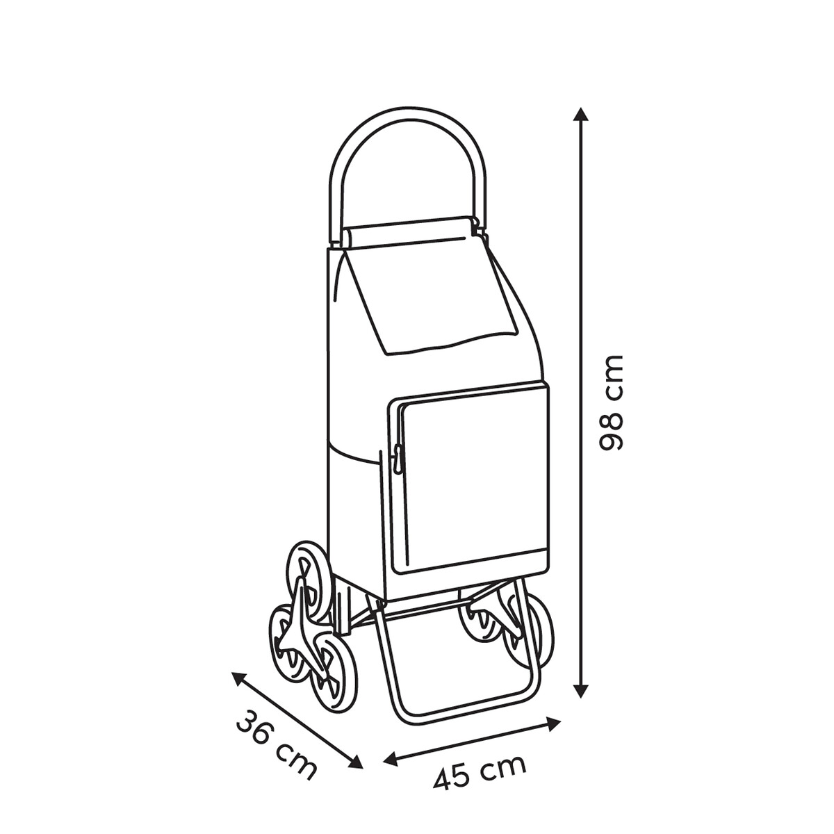 Carro de compras preto