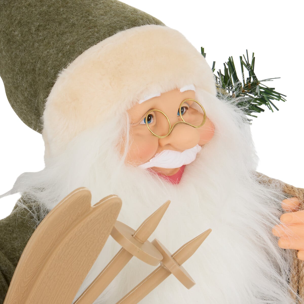 Figura Pai Natal com esquis 60cm