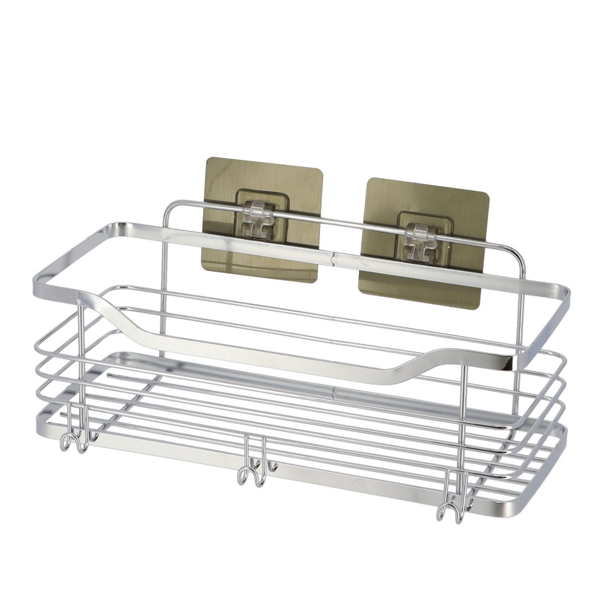 Prateleira wc a&ccedil;o inox com adesivo cromado