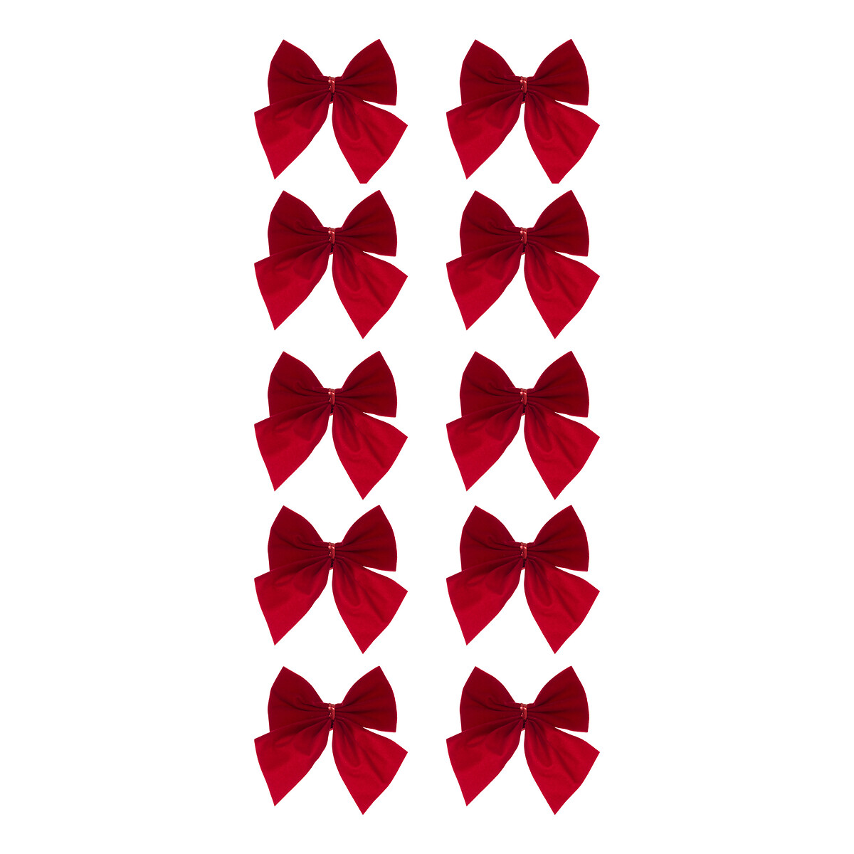 Conjunto de 10 la&ccedil;os com brilhantes vermelho 8cm