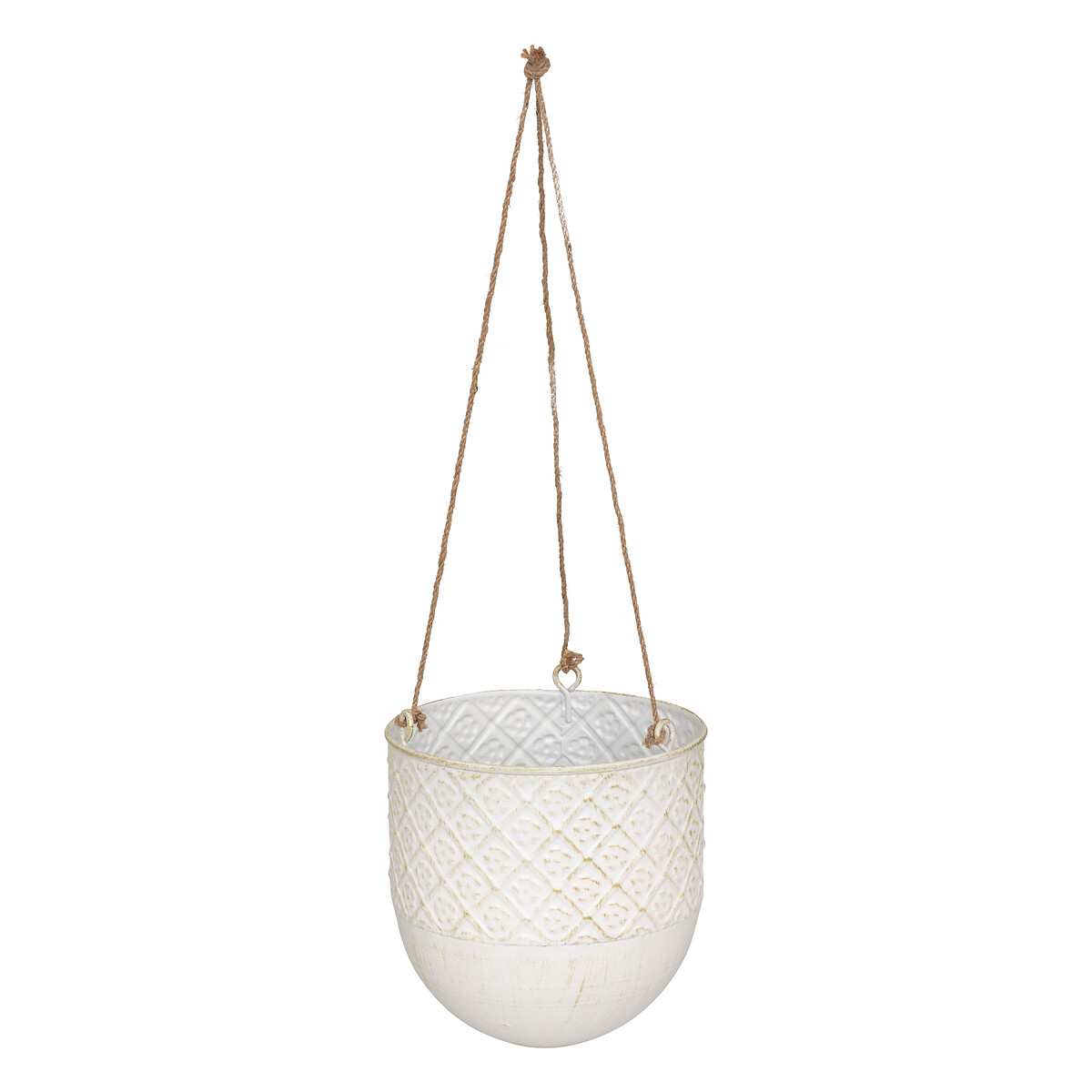 Vaso suspenso TINO em metal branco 40cm