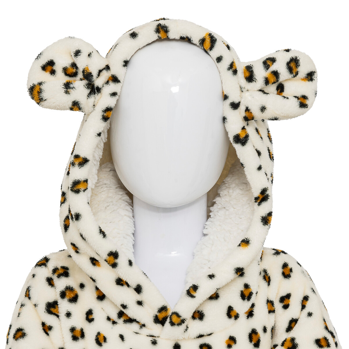 Manta camisola com capuz leopardo