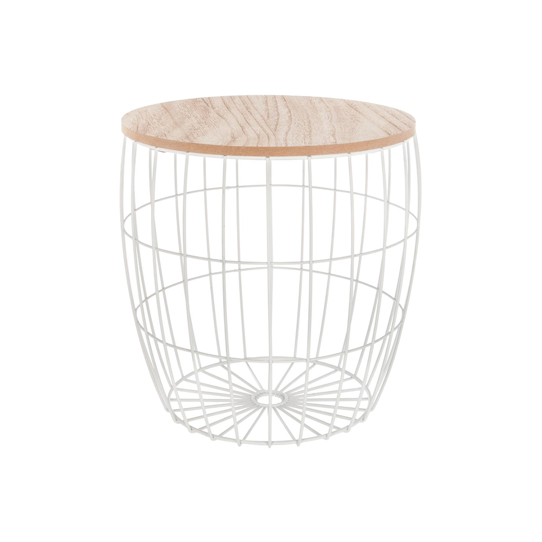 Mesa De Apoio Branca Em Metal Atomic