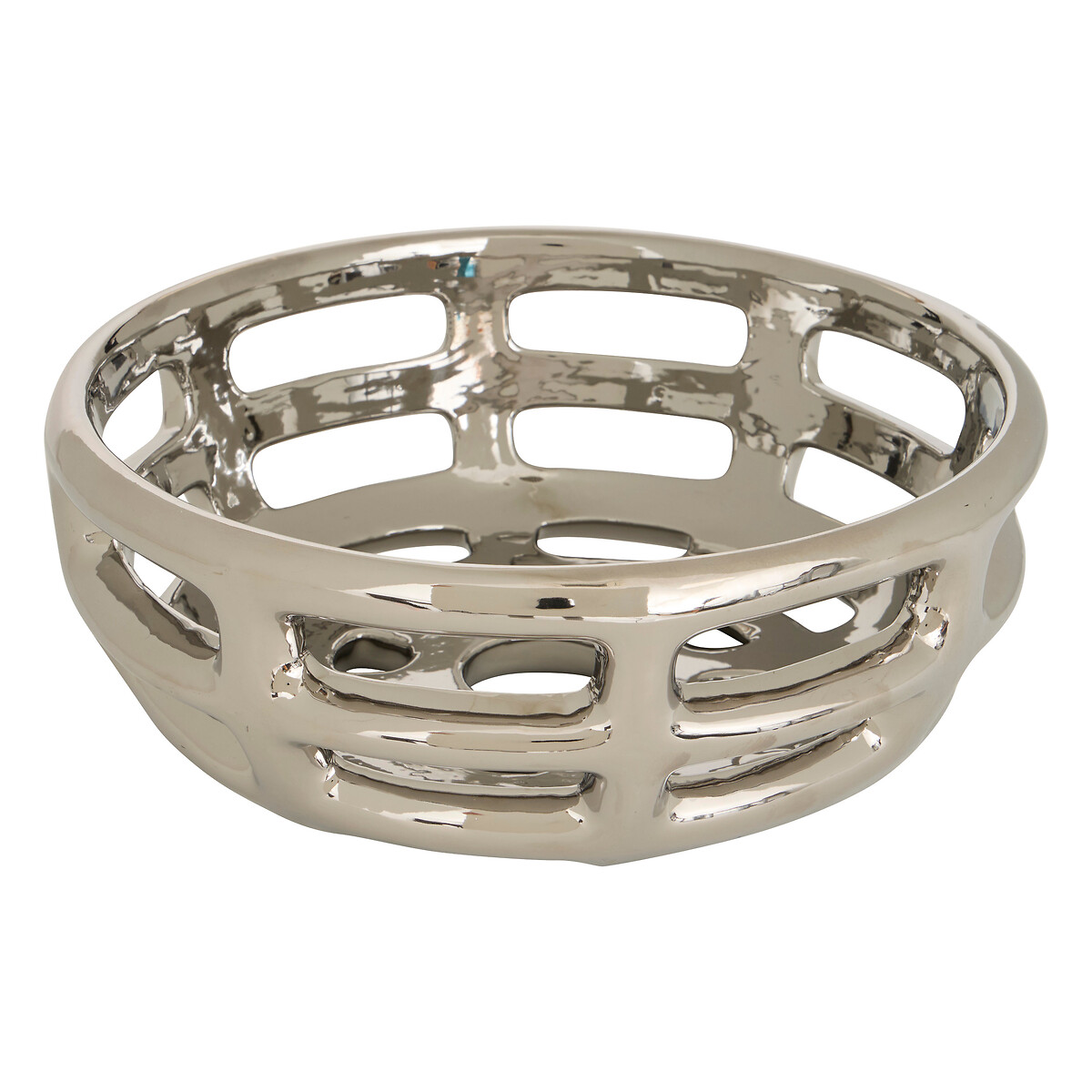 Centro de mesa SKY prateado em poliresina