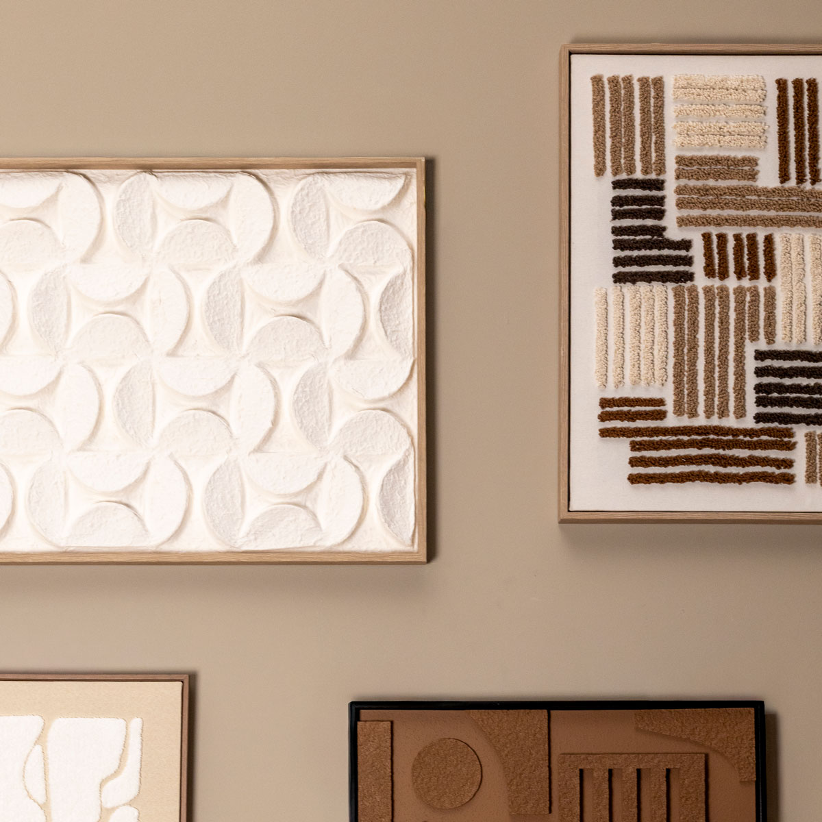 Quadro decorativo 3d  KAILANI branco 80x60cm