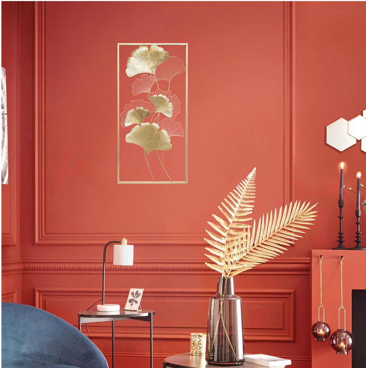 Quadro decorativo ginkgo 100x50cm