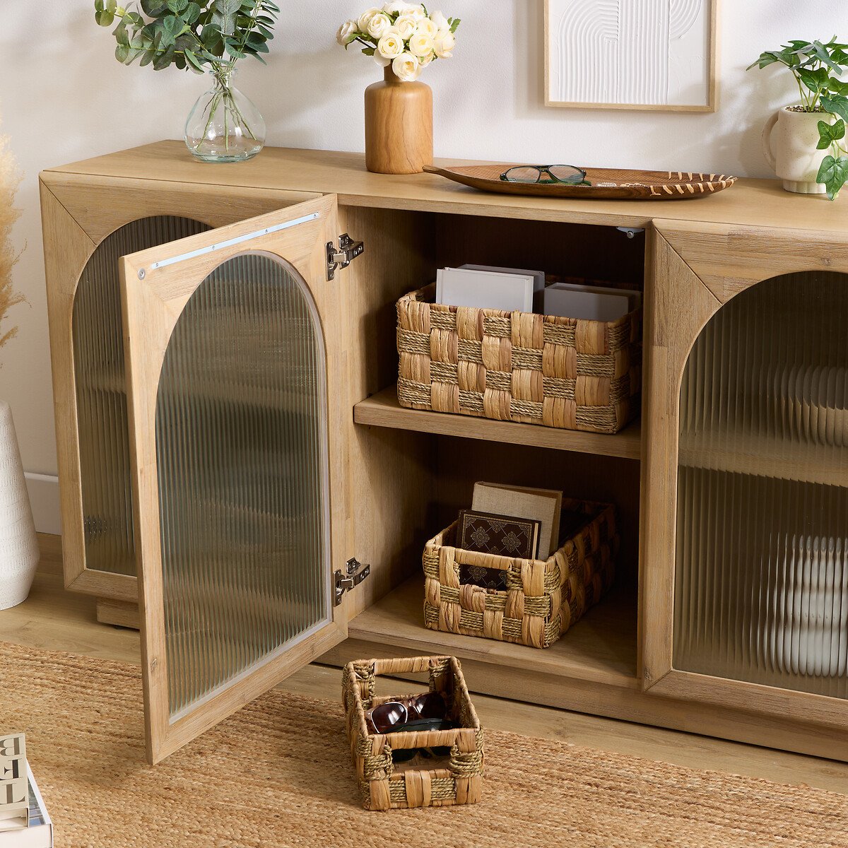 Cesto decorativo NADI em vime 22x27cm