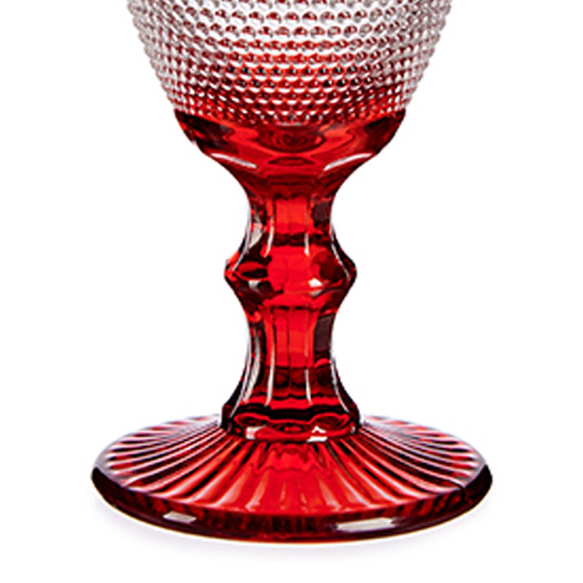 Copo de vinho DIAMOND vermelho em vidro 24cl