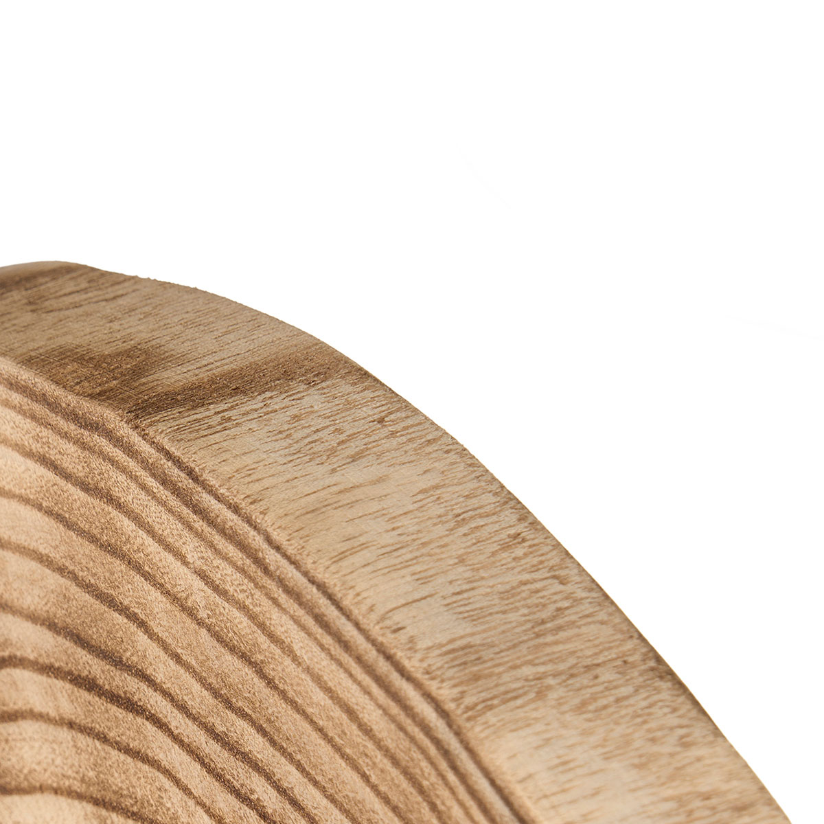 Base Redonda Em Madeira Queimada 36cm