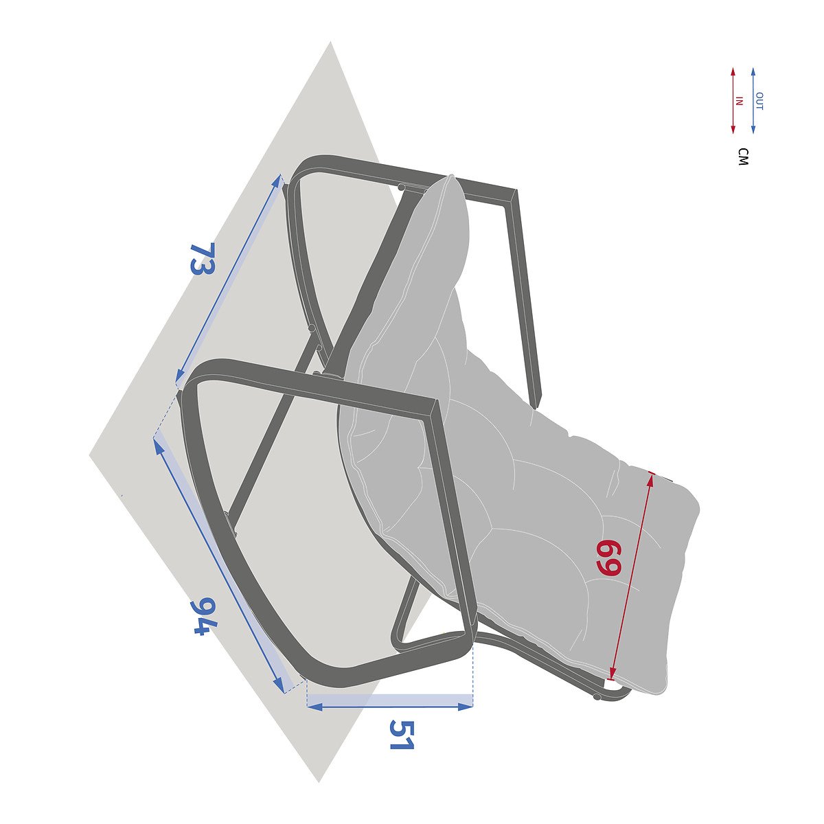 Cadeir&atilde;o baloi&ccedil;o FELINIO taupe