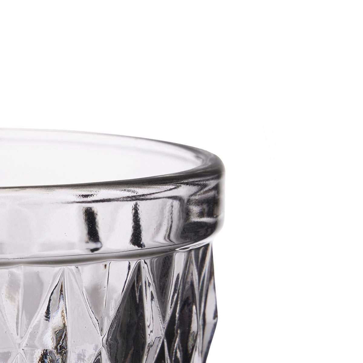 Copo De &Aacute;gua Diamante Cinza 25cl
