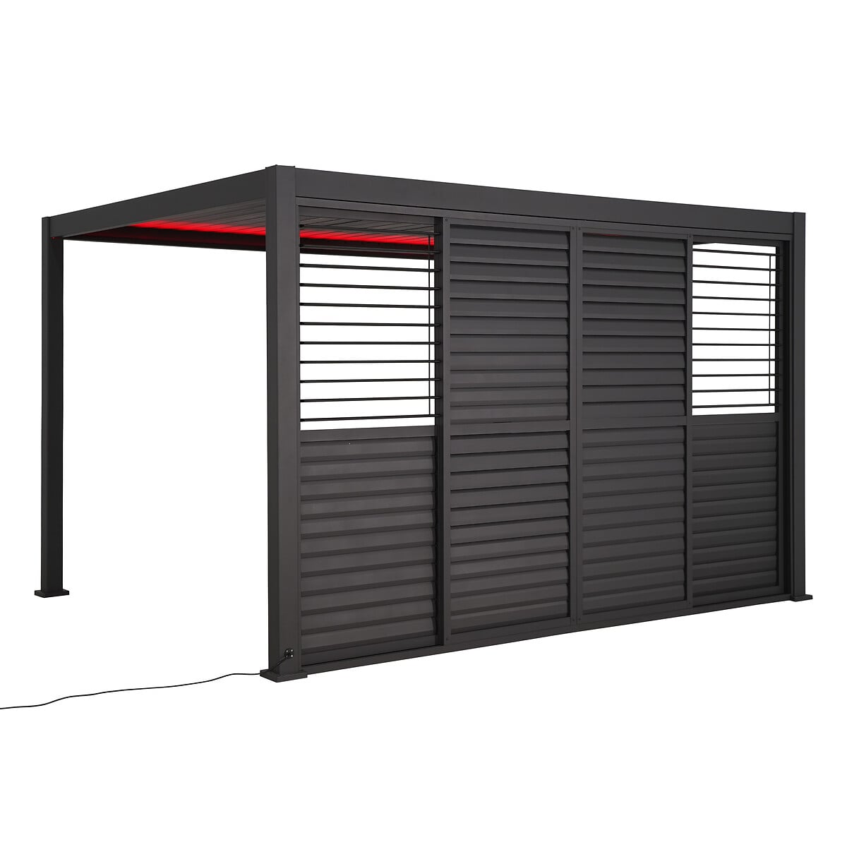 Persiana para p&eacute;rgola &Eacute;VORA cinza escuro 3m