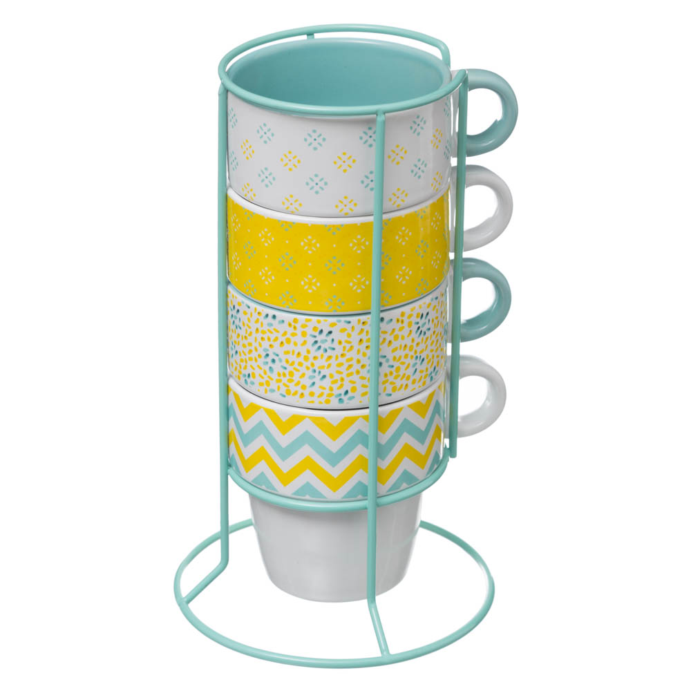 CONJ. 4 CHAVENAS C/SUPORTE