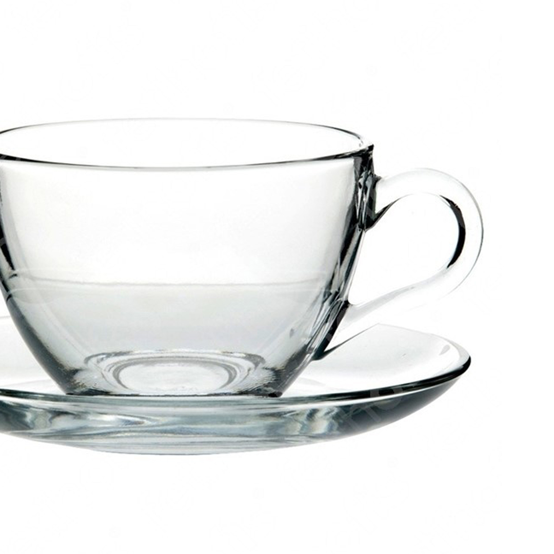 Chávena de chá em vidro c/ pires 23,8cl