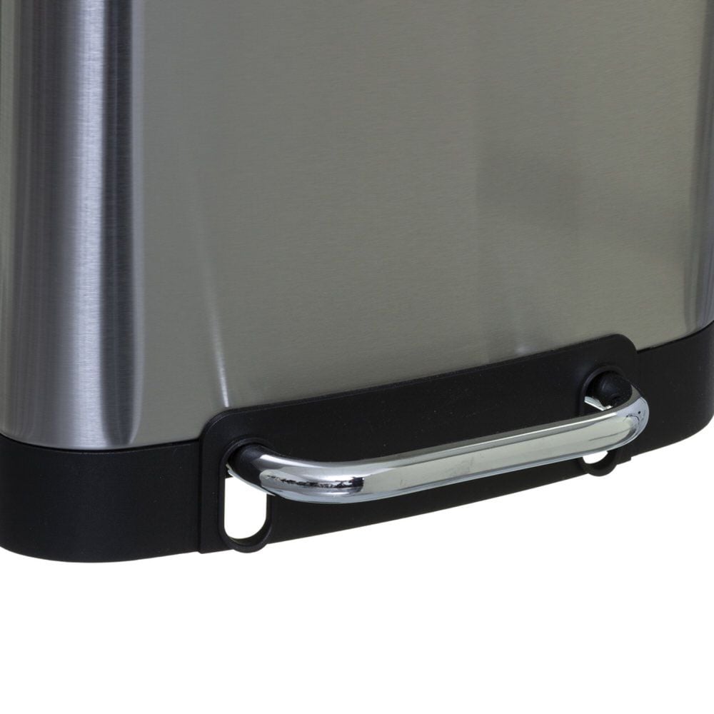 Balde do lixo ARIANE prateado em metal 30l