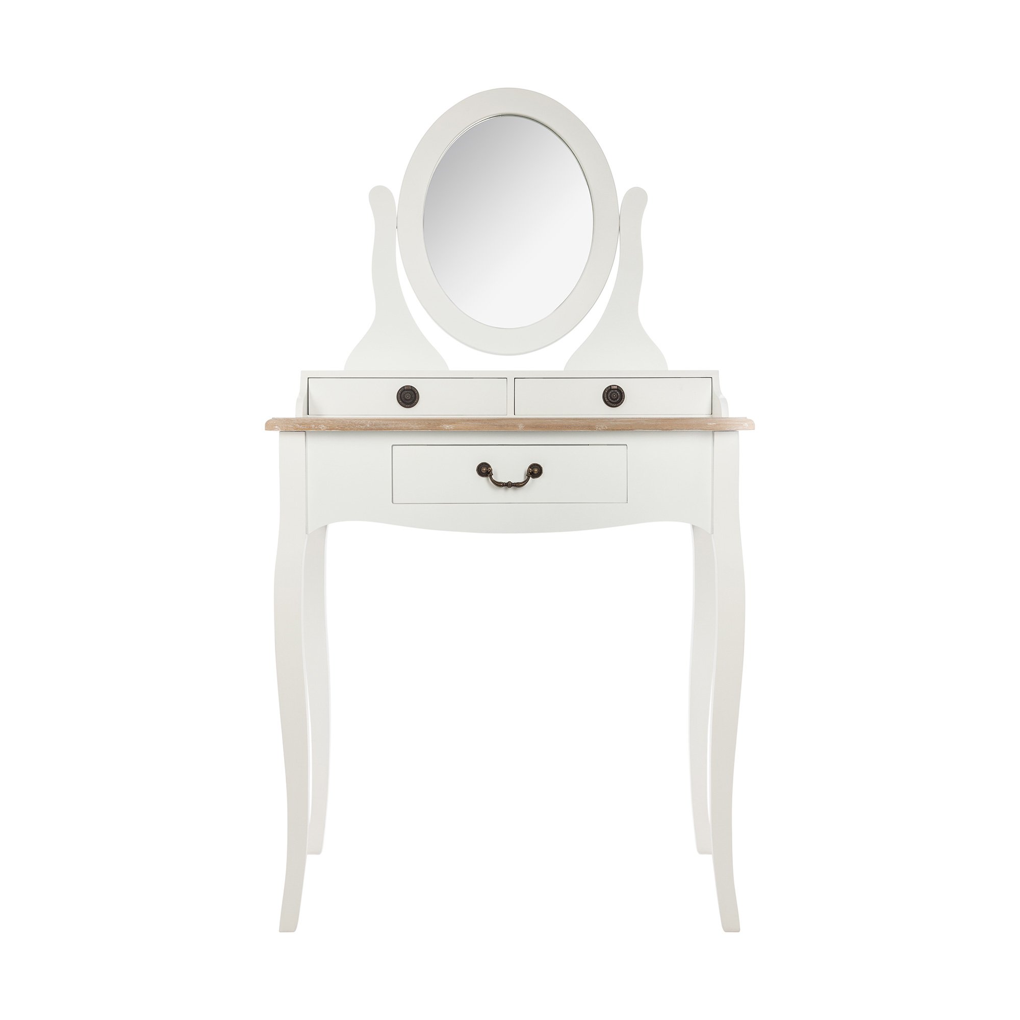 Toucador CHRYSA branco com 3 gavetas