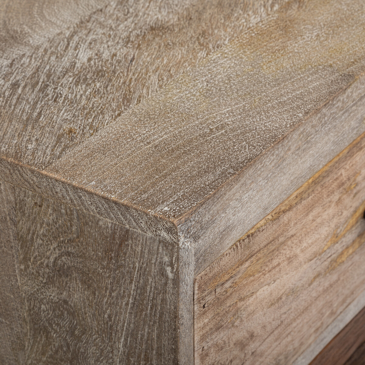 Mesa de cabeceira KOVAL em madeira mango