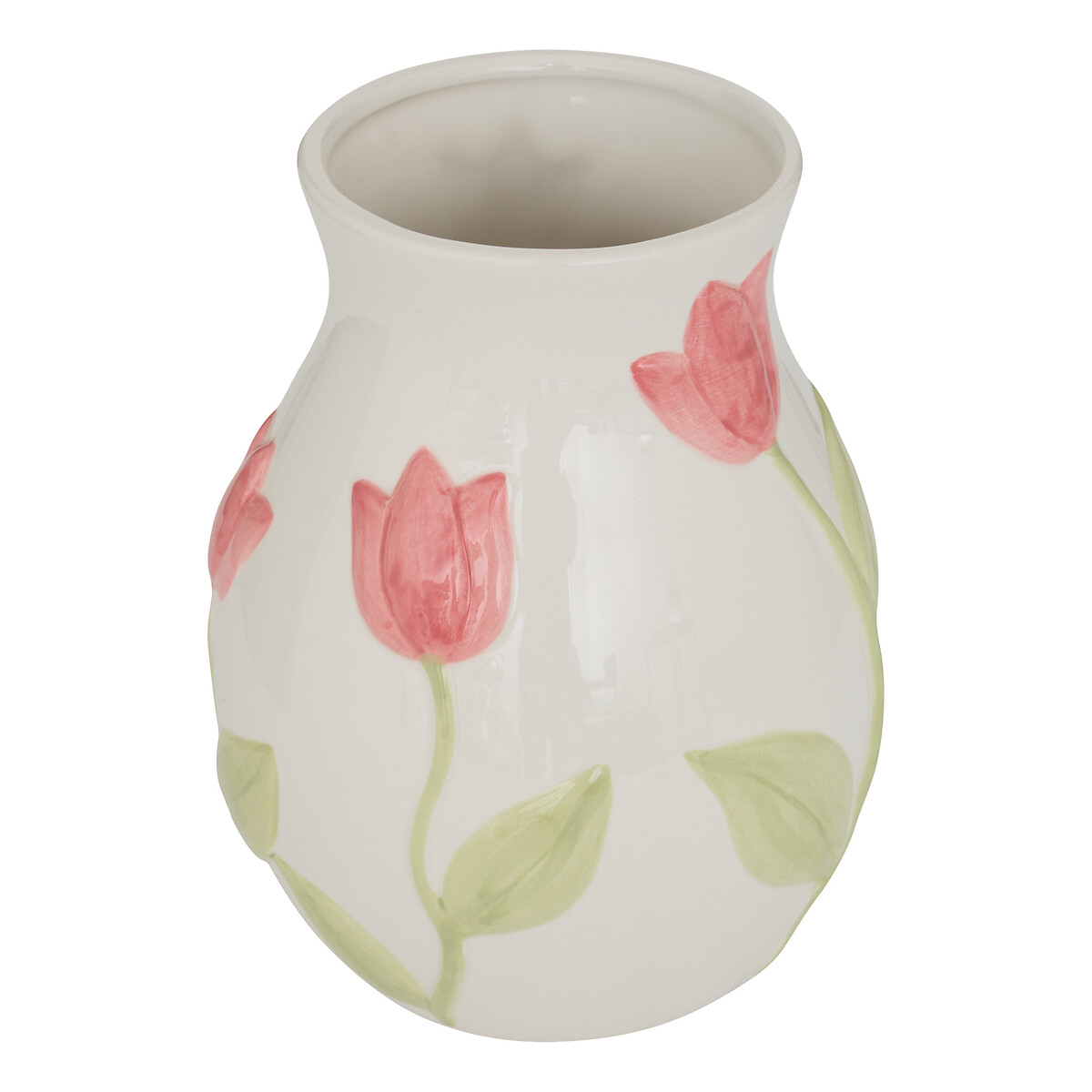 Jarra com tulipas FLEUR DE ROSE 21cm