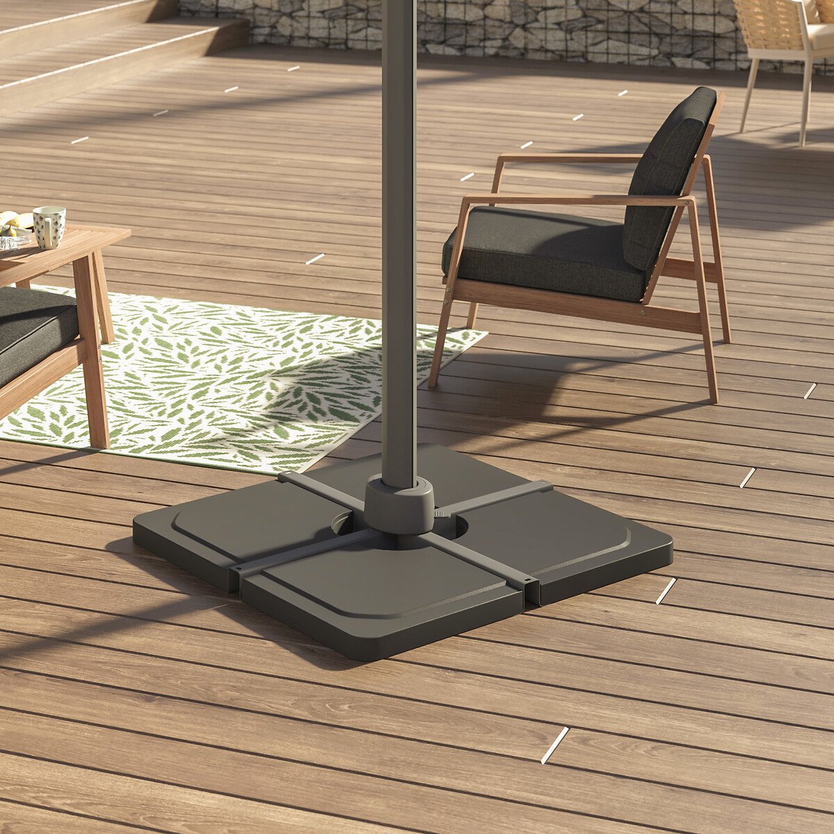 Placa para base guarda-sol preto