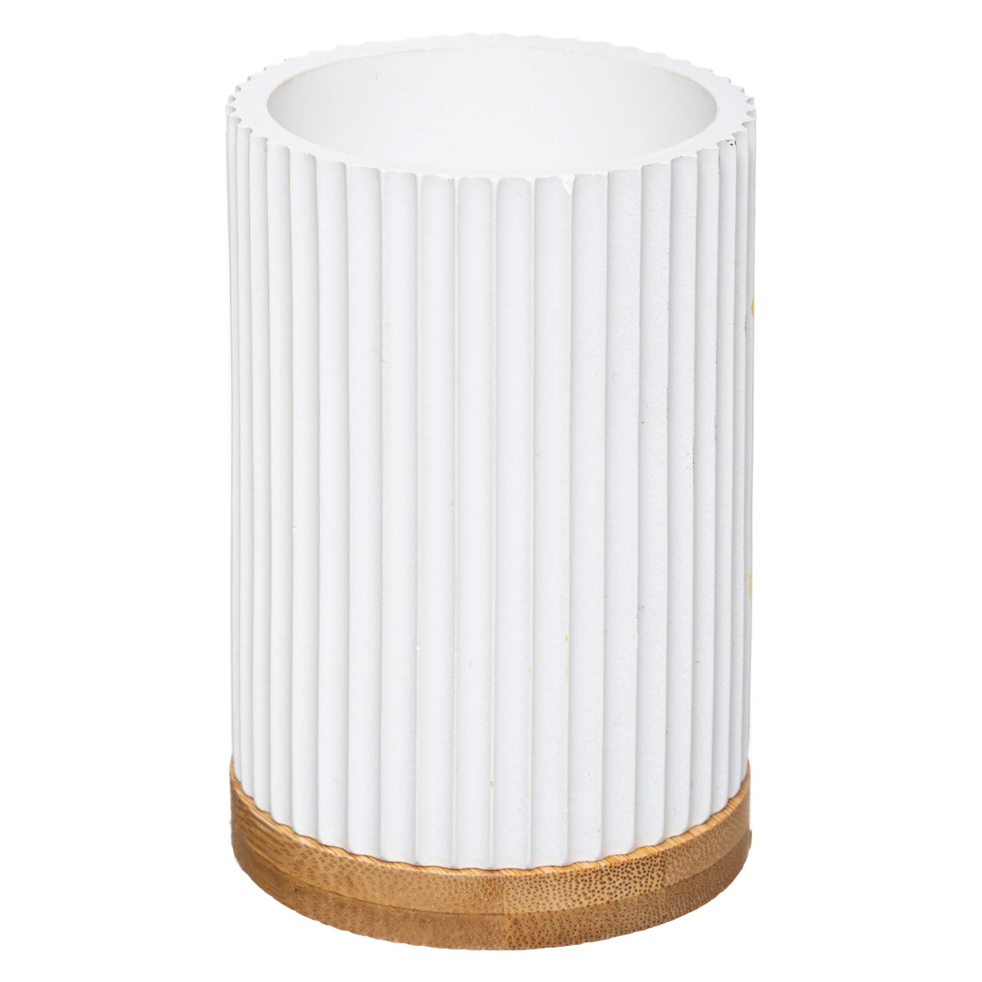 Copo wc NATUREO branco com base em bambu